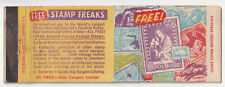 Vintage Stamp Freaks H. E . Harris Philately Co Promo Coupon Matchbook Cover picture