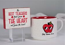 The Best Teacher Teach From Heart Coffee Mug Tea Chocolate Cup + Sentiment Block picture