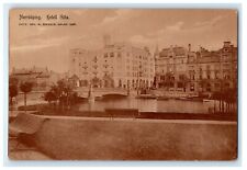 1908 Norrkoping Hotel Gota Bridge River Ostergotland Sweden Posted Postcard picture