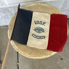 IOOF Odd Fellows Parade FLT All Seeing Eye Flag 15.5 X 11 In. Americana Vintage picture