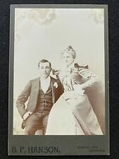 Germania Wisconsin WI Handsome Couple Elmore Antique Cabinet Photo picture