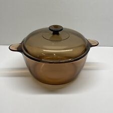 Vintage Corning Ware Visions Cookware Amber 4.5L Dutch Oven Stock Pot *W Lid* picture