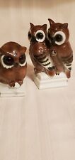 Vintage*Couple*Owls*on*Books & Single*Owl*Western *Germany. picture