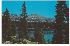 MIRROR LAKE, Wasatch Nat. Forest,  Kamas Utah & Evanston WY, c1960's  Postcard picture