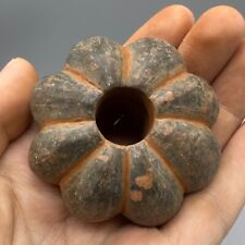 Genuine Large Ancient Bacterian Roman Stone Pumpkin Rare Unique Bead picture