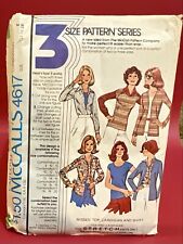 McCall's 4617; ©1975; Misses' Top, Cardigan and Shirt. Size 14 - 16 - 18 picture