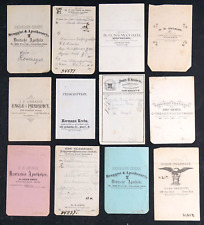 Lot of 12 Vintage 1870s & 1880s Medical Prescriptions - Cleveland, Akron Ohio picture