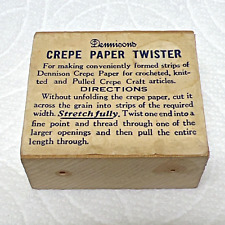 Vintage Dennison Crepe Paper Twister w Original Label & Instructions 1 3/4 x 1.5 picture