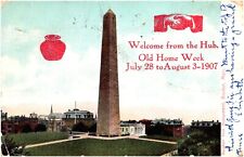 Old Home Week Bunker Hill Monument Boston Massachusetts MA 1907 Postcard UDB picture