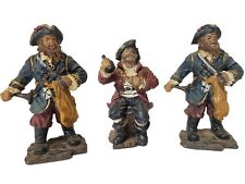 Set of 3 Vintage Resin Pirate Figurines  Collectibles By Artmark Chicago USA picture