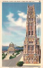 Postcard NY New York City Riverside Church & Grants Tomb 1952 Vintage PC H7020 picture