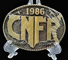CNFR College National Finals Rodeo Bozeman Montana Cowboy Vintage Belt Buckle picture