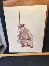 Vintage Bob Dorman Art Lithograph Print Western Cowboy Mountain Man 3 Avail #1 picture