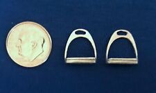SULSER SADDLERY Traditional 1:9 FILLIS ENGLISH STIRRUPS Molded-in Treads SILVER picture