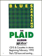 Blues Saraceno 1992 The Plaid Album ad 8 x 11 advertisement print 1A picture