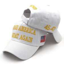 Trump 2024 MAGA White Hat 45-47 Baseball Cap Make America Great Again picture