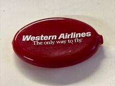 Western Airlines Rubber Coin Purse “The Only Way To Fly” Rare picture