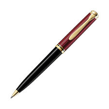 Pelikan Souveran K800 Ballpoint Pen in Black & Red with Gold Trim - 816649 - NEW picture