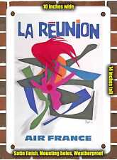 METAL SIGN - 1973 Reunion Island French Airline - 10x14 Inches picture