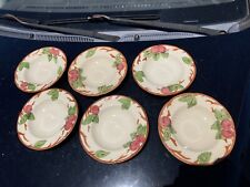 Franciscan Apple 6 Rimmed Soups Vintage 1995 Made in England Johnson Brothers EX picture