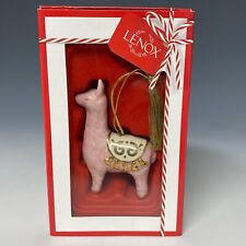 Lenox Christmas llama Ornament 3.9” Pink New In Box - Very Rare - Hard To Find picture