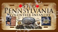 83rd Pennsylvania Infantry American Civil War Themed vehicle license plate picture