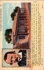 Vtg Linen Postcard Famous Place Kit Carsons Home Taos New Mexico 1F09 picture