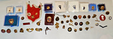 Vintage Lot of Pins / Tie Tack - Military, Masonic, VFW, Rotary, Railroad & More picture
