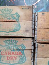 Vintage Antique Canada Dry Ginger Ale Wood Wooden Crates Box 1961 And 1966 picture