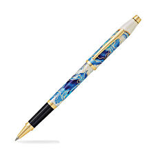 RARE CROSS CENTURY II BLUE MALTA AND 23KT GOLD ROLLERBALL PEN NEW $150 GIFT picture