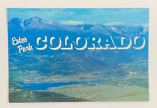 Aerial View with Longs Peak in Background Estes Park Colorado Postcard Unposted picture