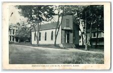 1911 Presbyterian Church Exterior Scene Garnett Kansas KS Posted Trees Postcard picture