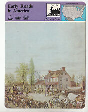 EARLY ROADS IN AMERICA 1800s Baltimore Maryland Art 1980 STORY OF HISTORY CARD picture