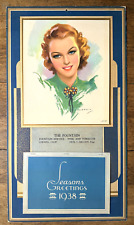 Amazing 1938 Pinup Girl Advertising Calendar by Erbit- Near Mint Condition picture