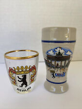 Berlin Germany Bradenburger tor set of 2 shot glasses travel souvenir barware picture