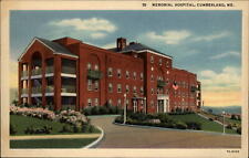 Memorial Hospital ~ Cumberland Maryland MD ~ unused 1930s linen postcard picture