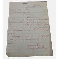 1885 Handwritten Letter Henry A Boggs Pennsylvania Senate Electioneering Payment picture