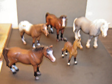 5 Adorable Little Vintage Horses Schleich German Design & mark picture