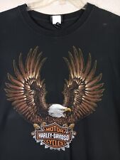 Harley Davidson T-Shirt Mens XL Logo w/ Eagle, McGrath Quad Cities Davenport IA. picture