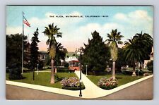 Watsonville CA-California, The Plaza, Antique, Vintage Souvenir Postcard picture