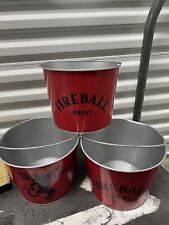 Fireball Whisky Galvanized Metal Tip Bucket Ice Bucket BRAND NEW Price Per Each picture