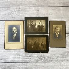 FOUR Antique Photographs Family Businessmen Portraits Cabinet Cards Vintage picture