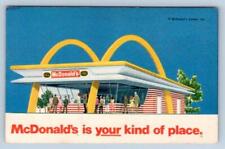 1960s McDONALD'S YOUR KIND OF PLACE CANTON OHIO FREE BURGER FRIES BUSINESS CARD picture
