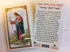 HOLY PRAYER CARDS FOR THE 23RD PSALM IN ENGLISH SET OF 2  picture