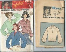 B 6049 sewing pattern SHIRT TOP BLOUSE sew MARIE OSMOND sizes 8-10, 12-14, 16-18 picture