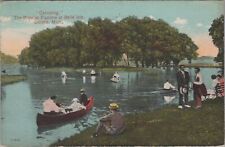 Canoeing at Belle Isle, Detroit, Michigan c1910s Vintage Postcard picture