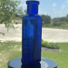 Original vintage cobalt blue RENWAR panel bottle picture