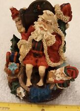 Musical Santa Water Fountain Motion Activated Plays Carols Christmas Avenue 7in picture