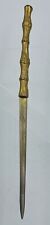 Vintage Chunky Metal Gold Plated Bamboo Letter Opener Desktop Office Set Tool picture