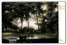 1907 In Kosciuszko Trees And Pond Milwaukee Wisconsin WI Posted Vintage Postcard picture